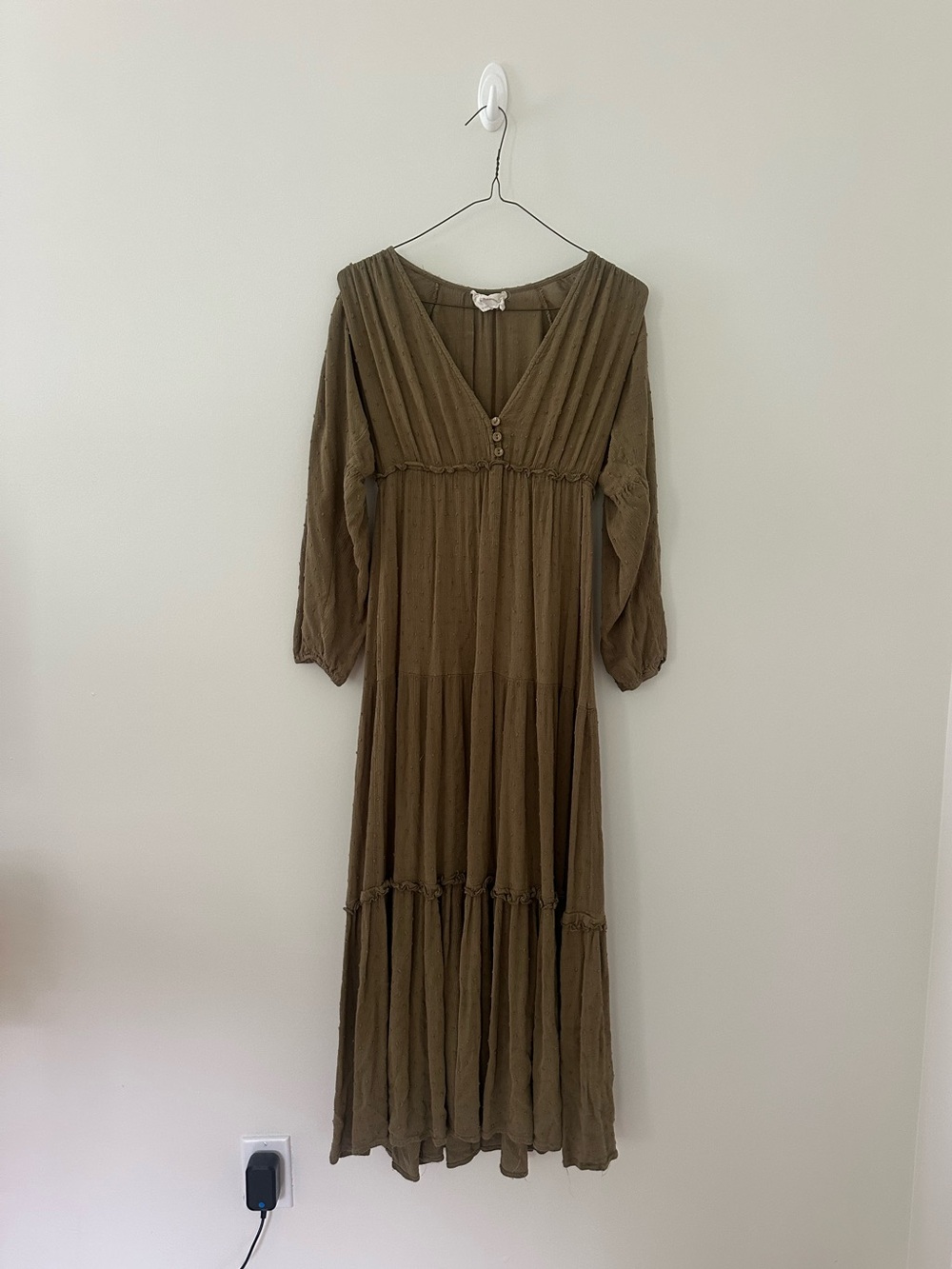 Fanco Olive Green Maxi Dress